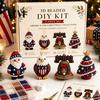 Festliches Feiertagsgeschenk 3D Perlen-Bastelset, Lebensechtes Weihnachtstier-Perlenbastelset, Partygeschenk Handgemachtes Einfaches Stickset für Kinder und Erwachsene Katze