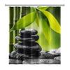 Tenda Doccia Meditazione Giapponese Zen Spa Loto Pietre di Basalto Olio Essenziale Candele Profumate Bambù Acqua Arredamento Casa Set Impermeabile