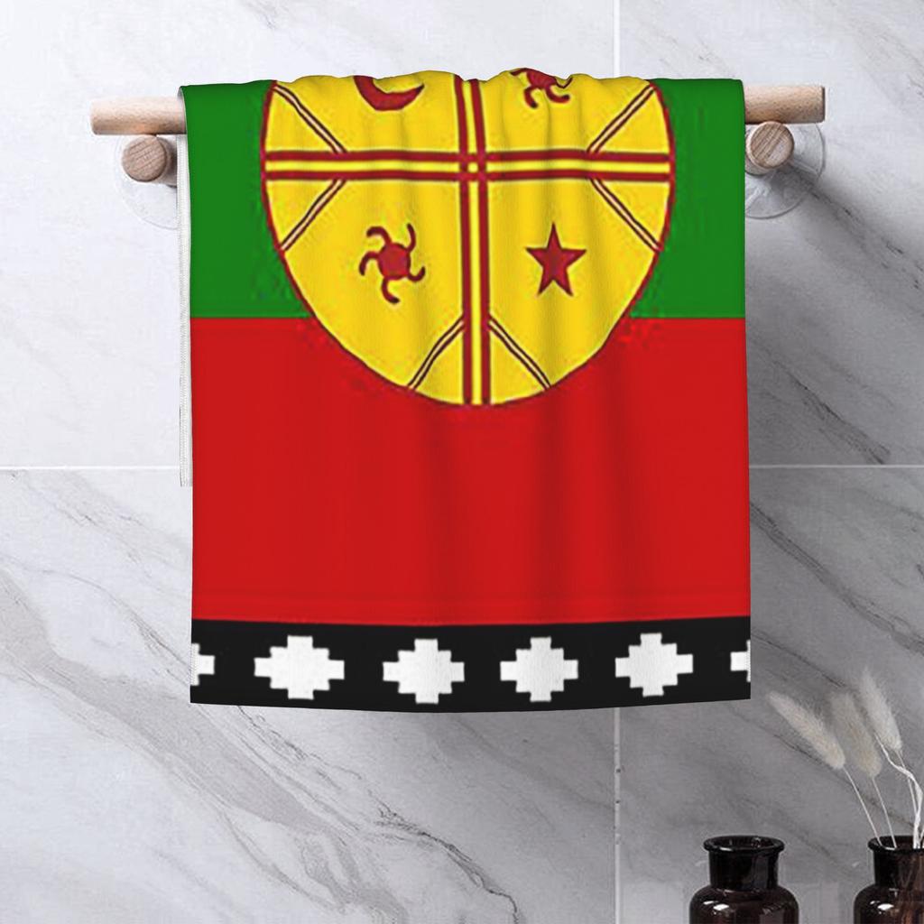 Flag of the Mapuches Bandera Mapuche Soft Face Towel Quick Dry Pool Bath Cotton Towels Absorbent