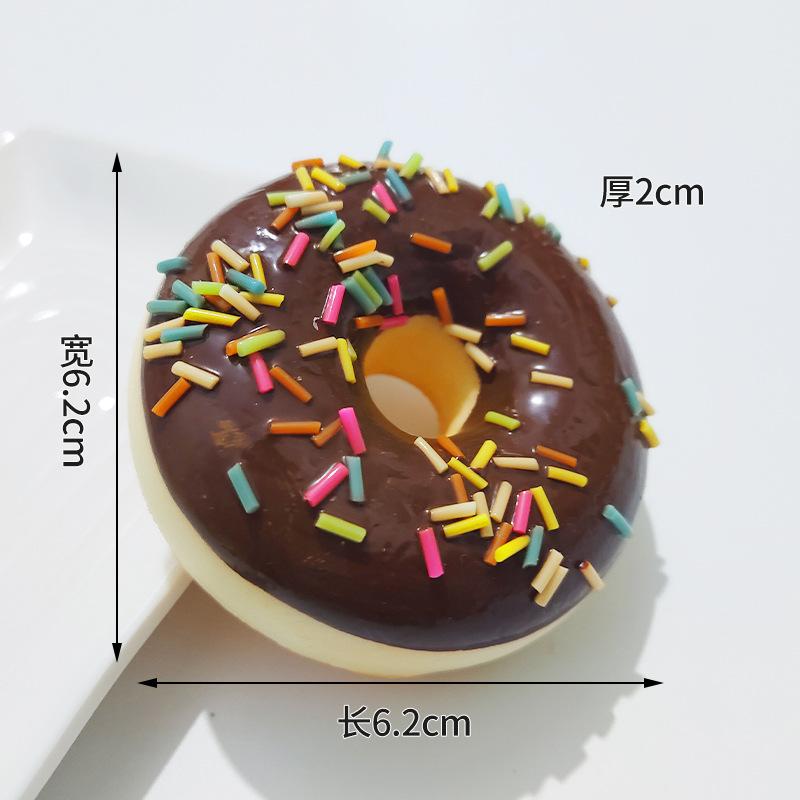 

PU Imitation Donut 6 5CM Artificial Food Model Decorative Faux Pastry Display Prop for Home Kitchen Restaurant Bakery One Size