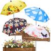 Popular Plant Sunshade Flower Potted Plant Sunscreen Umbrella Heat Insulation Outdoor Plant Floor Insert Umbrella Company