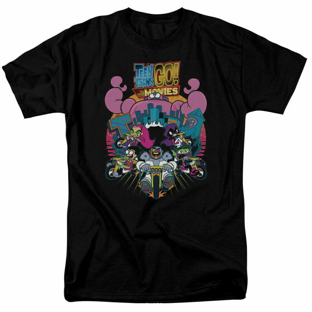 26 Teen Titans Go! Burst Through T Shirt Mens Licensed Cartoon Merchandise Black Unisex T-Shirt M