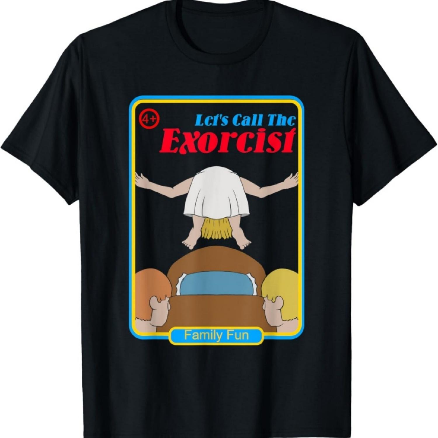 Давайте вызовем экзорциста Винтажная Ретро Семейная Мультяшная Пародия Футболка XXXXXL чёрный