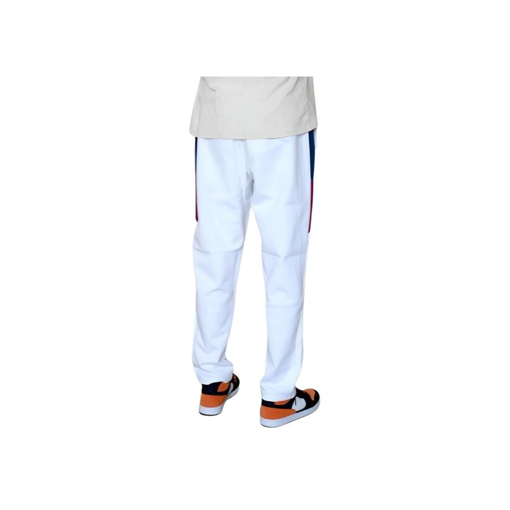 Li Ning Logo Print Mid Waist Loose Casual Pants Men bottoms White AKLTE55-3