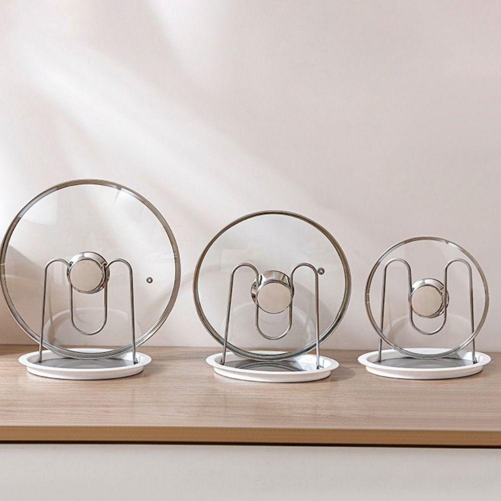 Folding Pot Lid Holder Stainless Steel Pot Lid Stand Pan Cover Shelf Spoon Rest  Restaurant