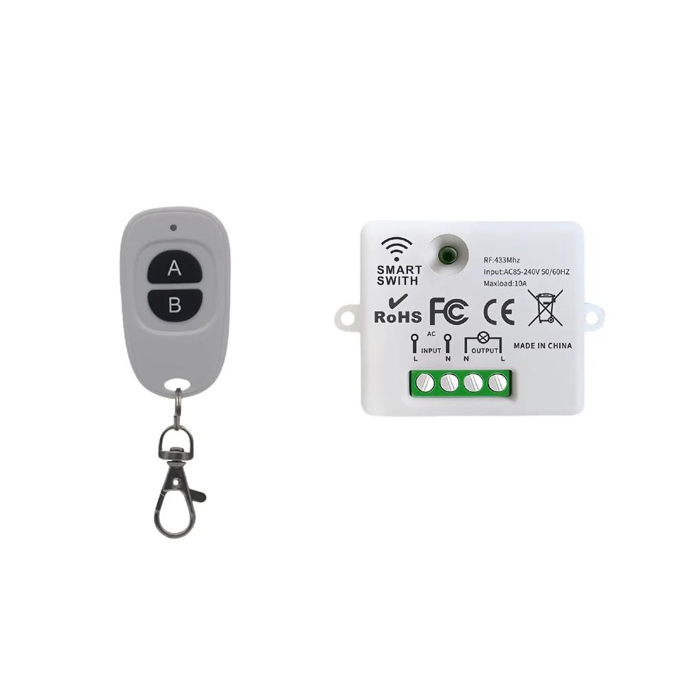 110V 220V Remote Control Switch 433 Mhz Remote Controls Wireless Relay Receiver Remote Transmitter For Led Lights Bulb DIY
