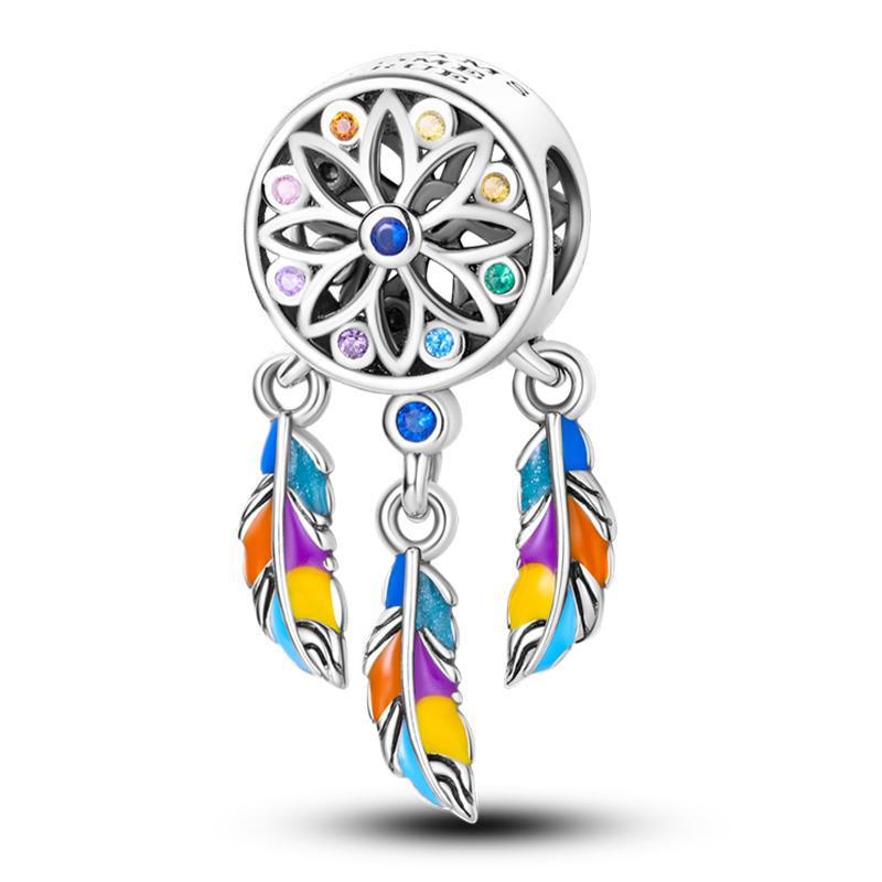 Charms Beads Copper Pink Perfume Bottle Letter Luminous Firefly Tarot Card Beads Fit Diy Bracelets Jewelry