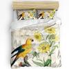 Vintage Letter Bird Rose Flower Retro Duvet Cover with Pillow Case Custom 3pcs Bedding Set Quilt Cover Double Bed Home Textile