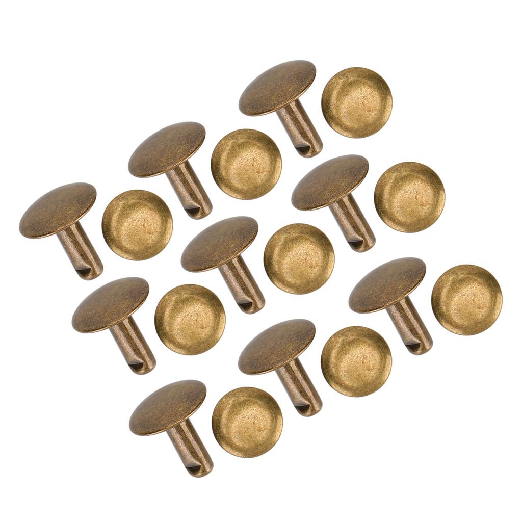 200 Sets Doppelkappe Niet Runde Stud Nagel Eisen Jeans Knopf Leder Schuhe Taschen Kleidung