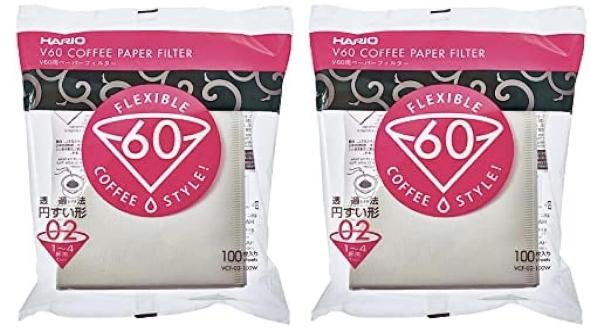 

Бумажный фильтр для Hario V60 02W на 1-4 чашки 100 шт. (ВЦФ-02-100Вт) х 2 (200 штук)