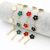 New Boho Sweet Five Leaves Flower Bracelets for Women Korean Charm Double Sided Metal Bracelet Wedding Party Luxury Jewelry Gift