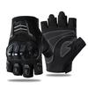 Motorrad Halb-Finger-Handschuhe Atmungsaktiv Anti-Rutsch Verschleißfest Fahrradhandschuhe Unisex Langlebig Handschutz Fingerlose Handschuhe