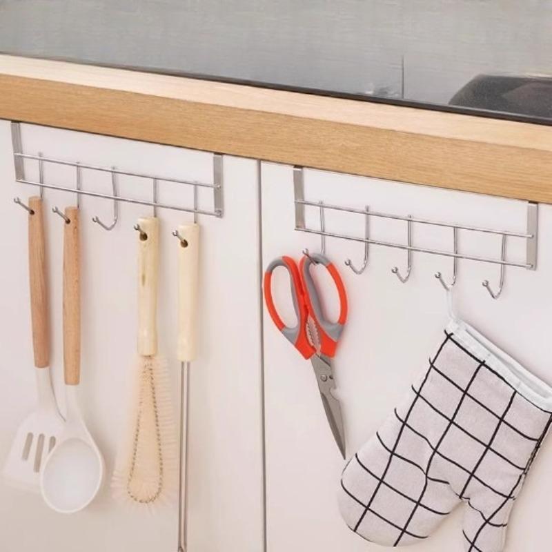 Five-in-one Cabinet Door Hanging Rack, Inner Hook, Cabinet Rack for Storage, Cabinet Door Hanging Rack, Towel Hanging, Coat Hook, Coat and Hat