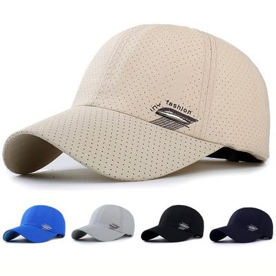 Breathable Perforated Summer Sun Hat Sun Protection Baseball Cap Quick-Drying Hat  For Women Men