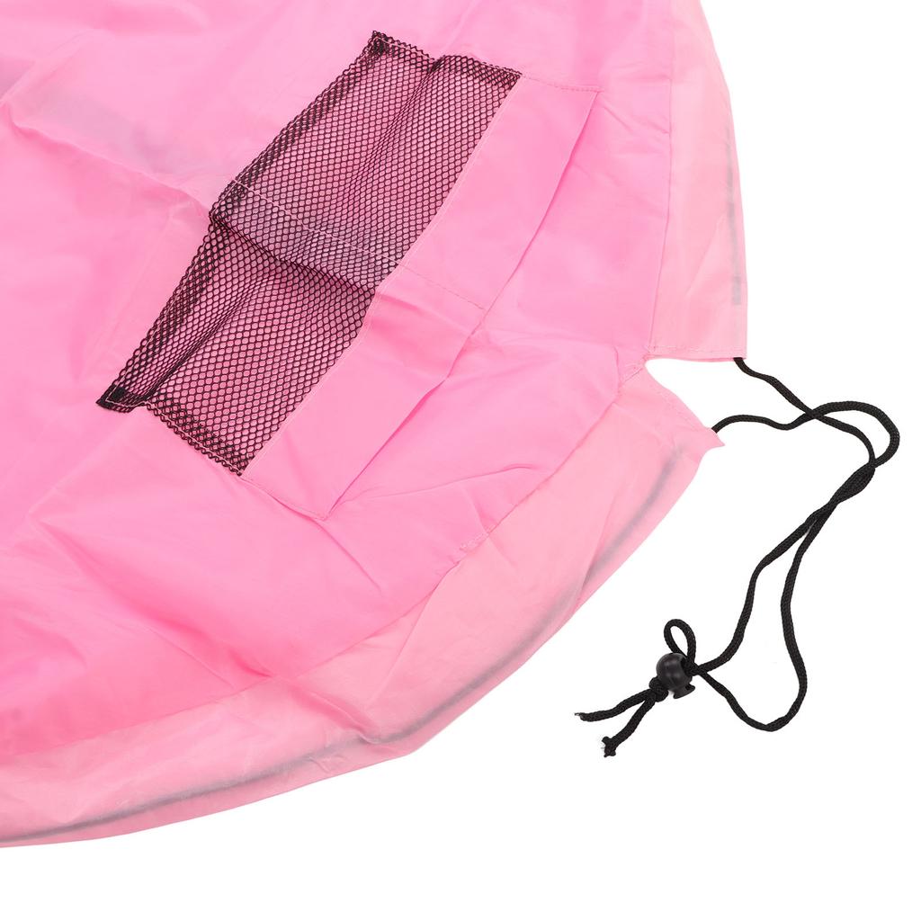 Toy Mat Storage Bag Polyester Waterproof Large Capacity Tear Resistant Multifunctional Drawstring Toy Storage Organizer Pink