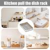 Pull-out cabinet drawer Metal slide-out dish drying rack Kitchen shelf dish rack for home kitchen tableware storage