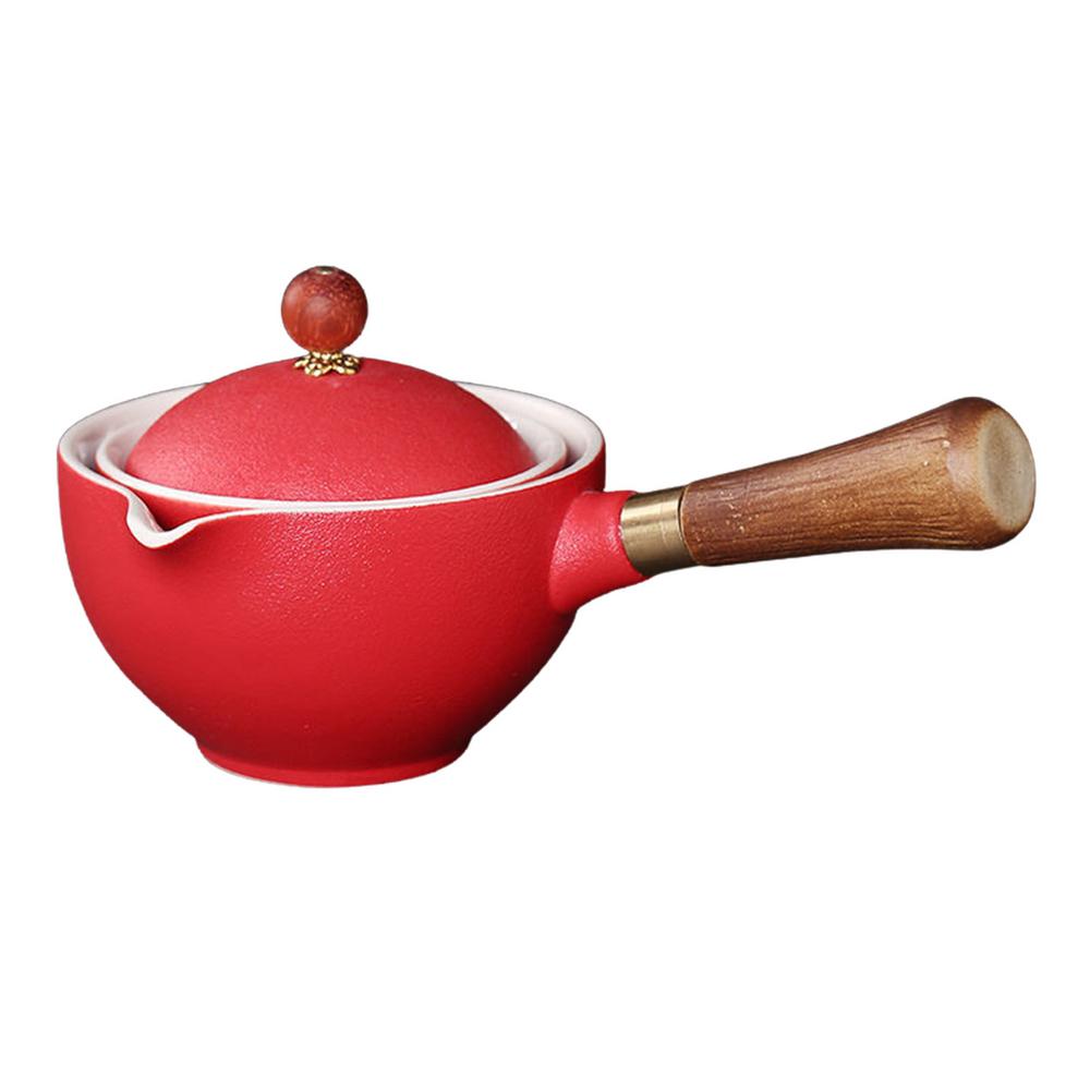 360 Rotation Tea Maker and Infuser Ceramic Tea Cup for Puer Porcelain Chinese Gongfu Tea Cup Flowers Exquisite Shape