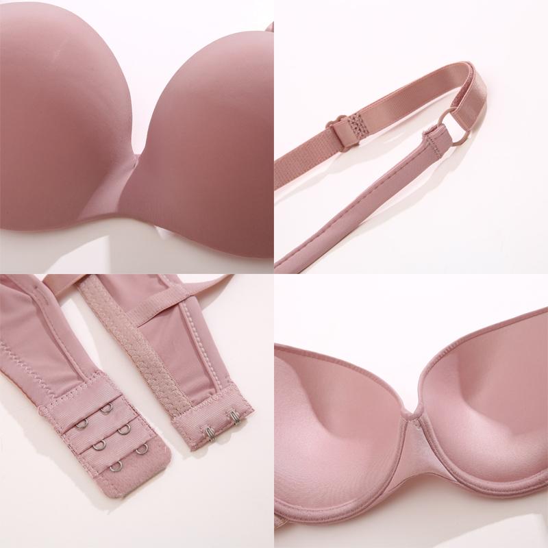 FINETOO Sexy Seamless Deep Cup Bras For Women Female Lingerie Bra Brassieres Push Up Bralette Backless Plunge Intimates Female