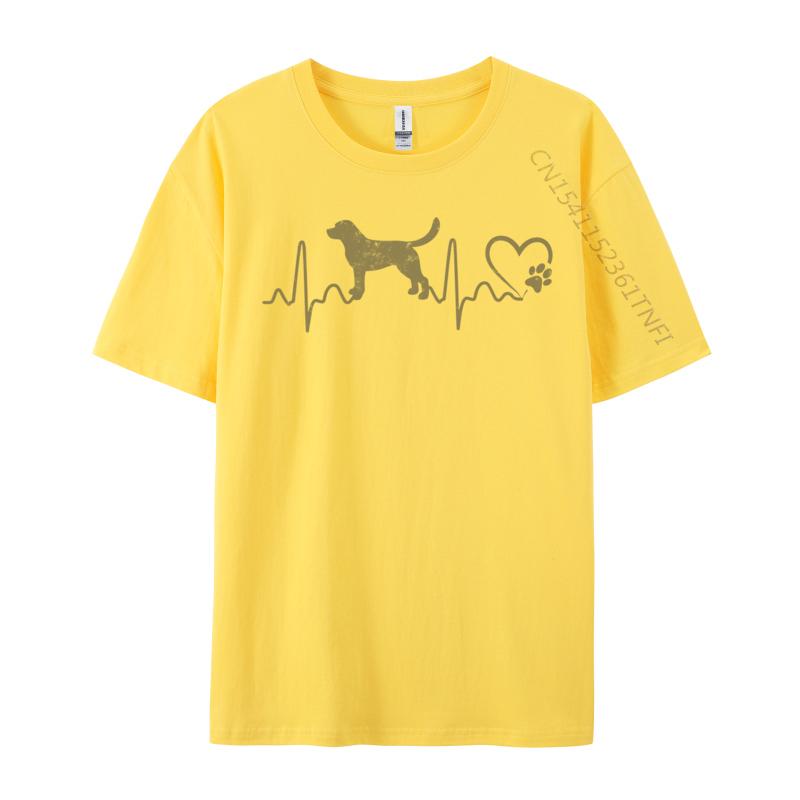 Labrador Retriever Heartbeat Dog Lover Paw Print Ekg Pulse Discount Student T Shirts T Shirt Printed Tops Tees Top Quality