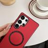 For Samsung Galaxy S25 Ultra Case Compatible with MagSafe Anti-Drop PU Leather+TPU Cover