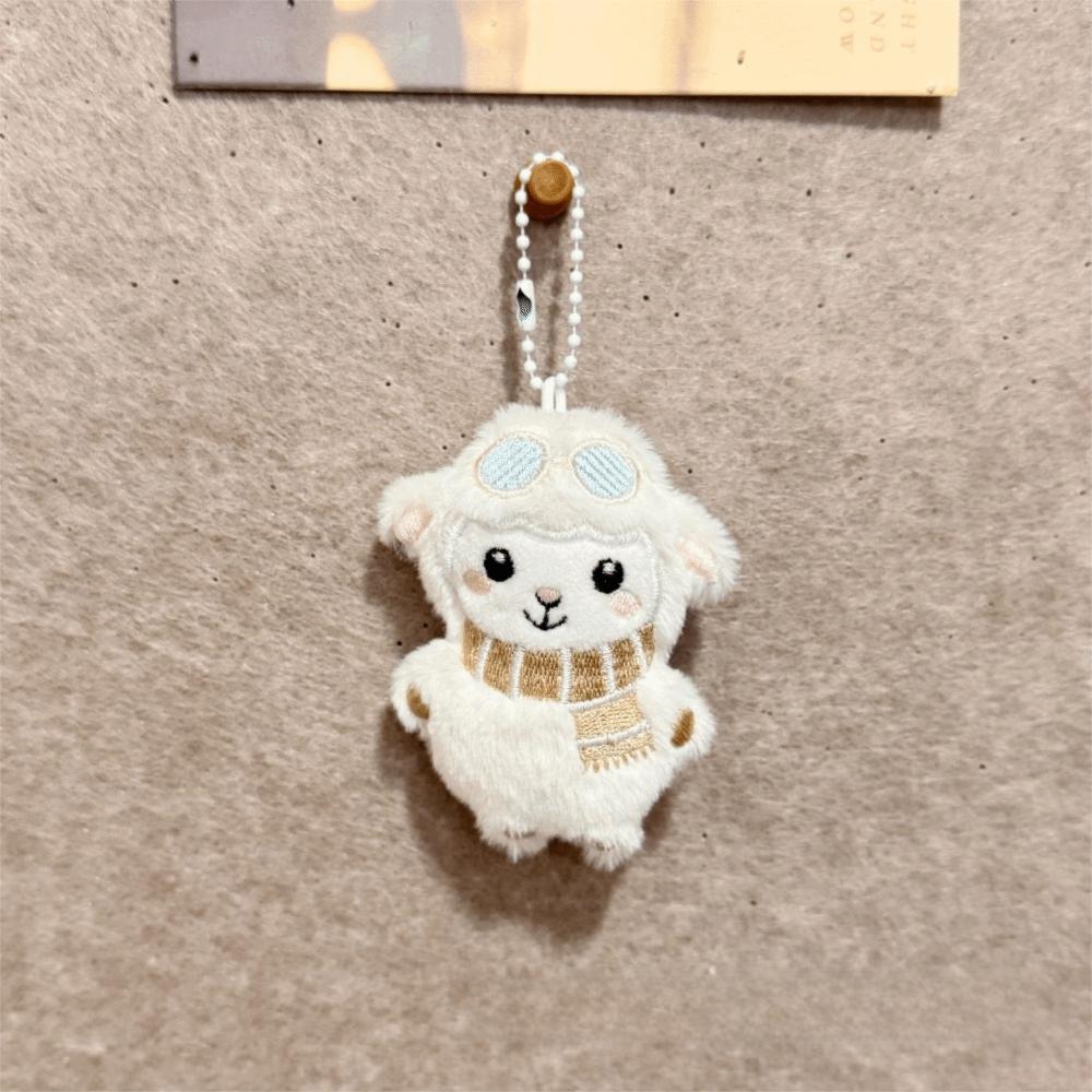 Soft Material Backpack Pendant Plush Texture Lamb Pendant Adorable Lamb Keychain Daily Carry