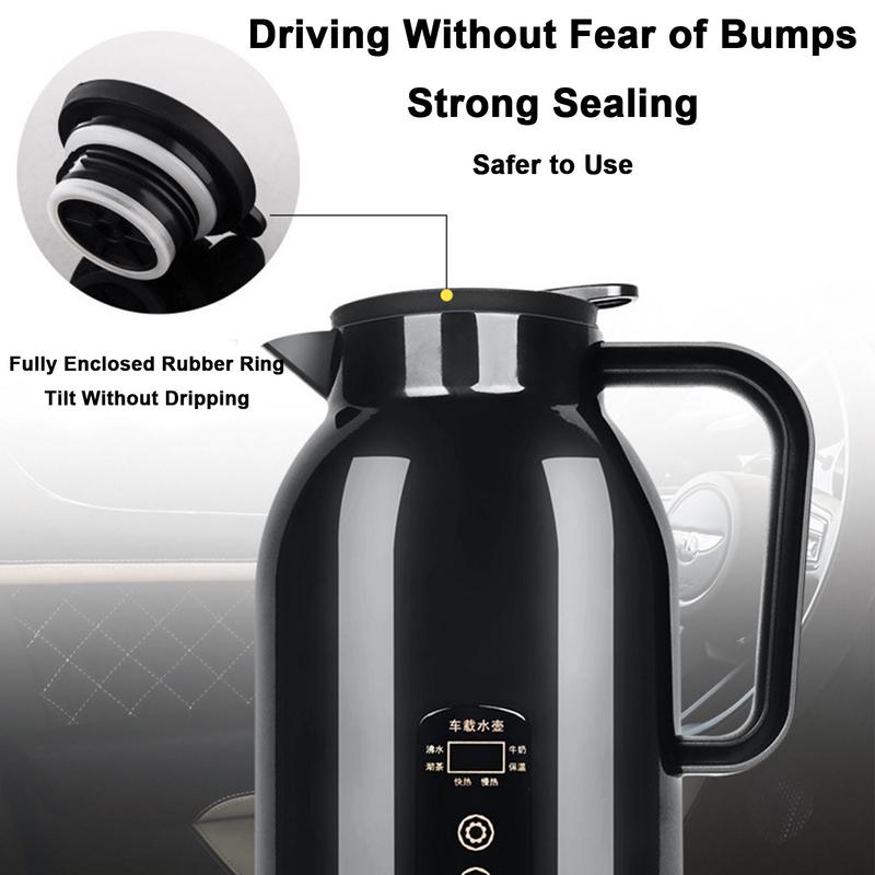 Portable Travel Heating Cup 1150ml 12V/24V Electric Auto Kettle For Milk Drinks Car Thermal Cup Car Electrical Appliances