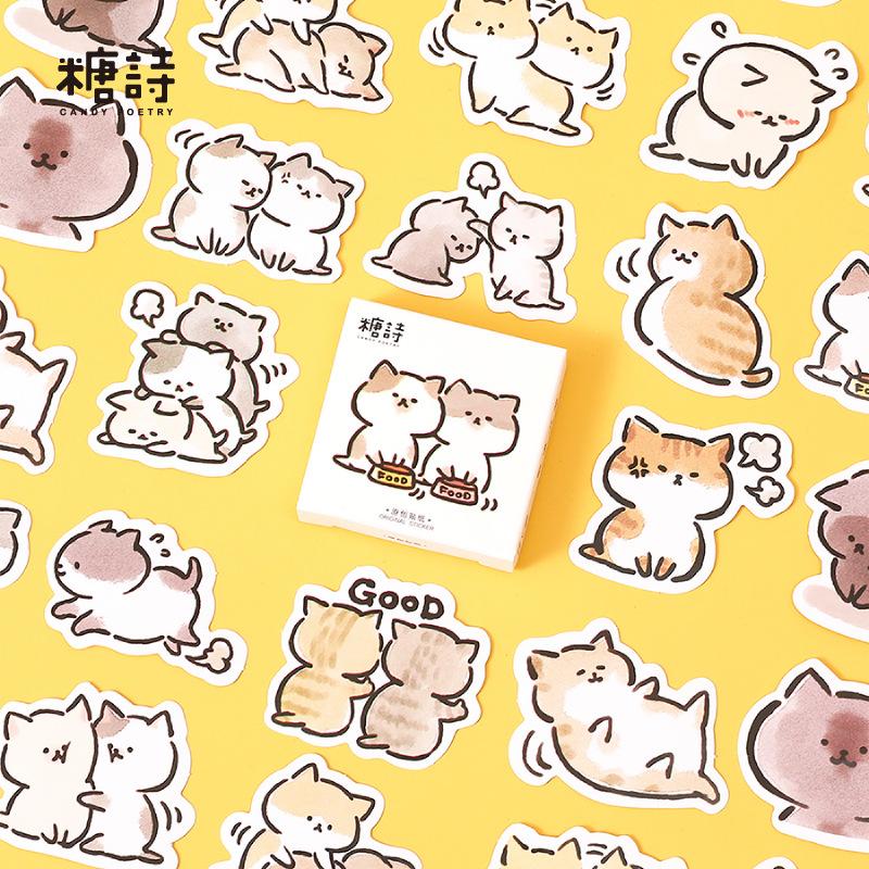 Journamm 46pcs Cute Bear Kawaii Creative Mini Sticker Decoration Diy Ablum Diary Scrapbooking Label Sticker Stationery Supplies