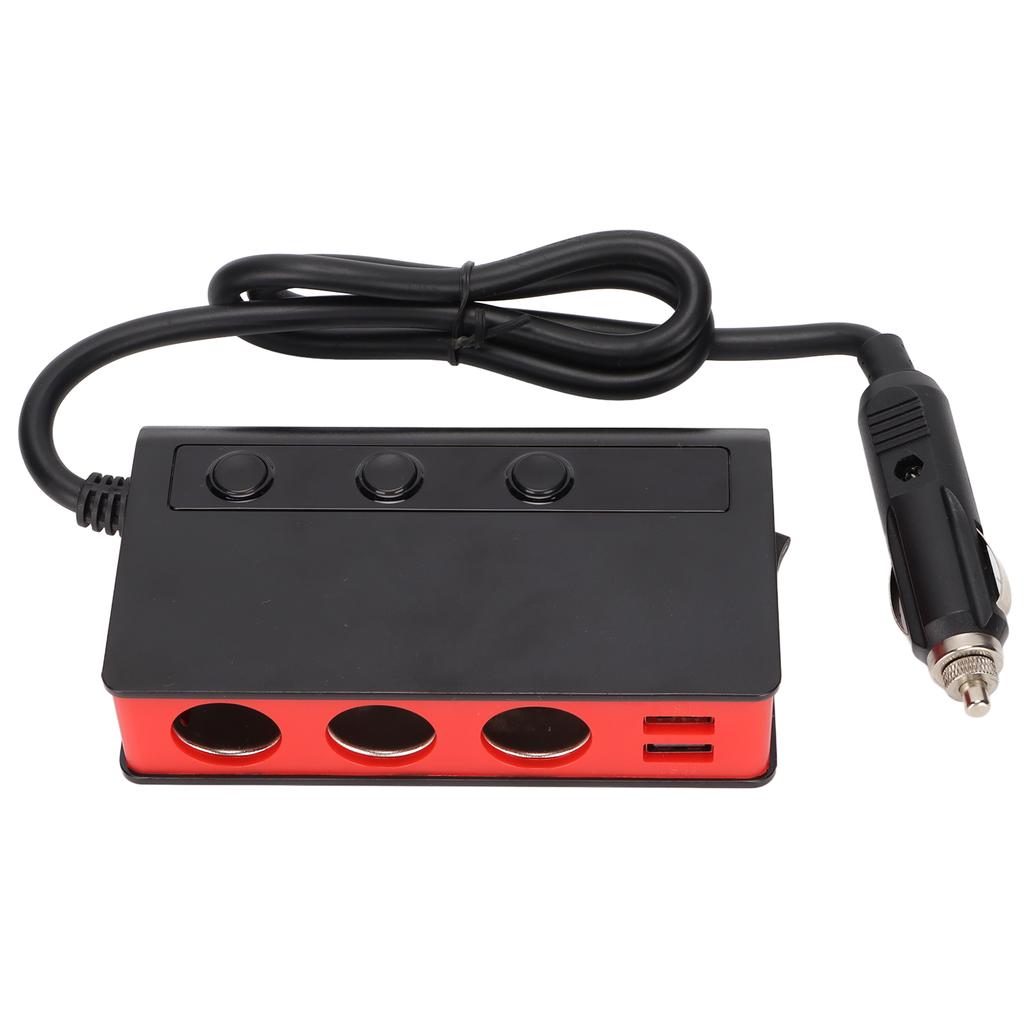TR24 3 Socket Cigarette Lighter 180W Fast Charging USB Car Cigarette Lighter Splitter for Mobile Devices