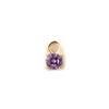 5 PCs Brass & Cubic Zirconia Birthstone Mini Round Charms 18K Gold Plated Pendants For Necklace Bracelet Making 6mm X 3mm