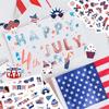 24 Sheets Independence Day Decorative Sticker Waterproof Sticker For Notebook Luggage Gift Packaging Decoration
