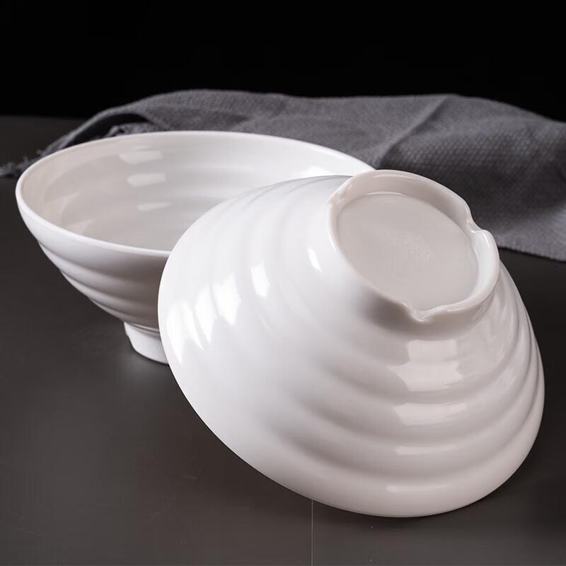 Commercial A5 Melamine White Rice & Porridge Bowls