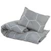VidaXL Ensemble de housse de couette Gris 200x200 cm Coton 136451