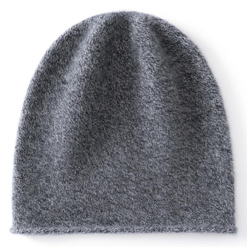 New% Pure Cashmere Hat Autumn and Winter Men's and Women's Pullover Ear Protection Knitted Headgear