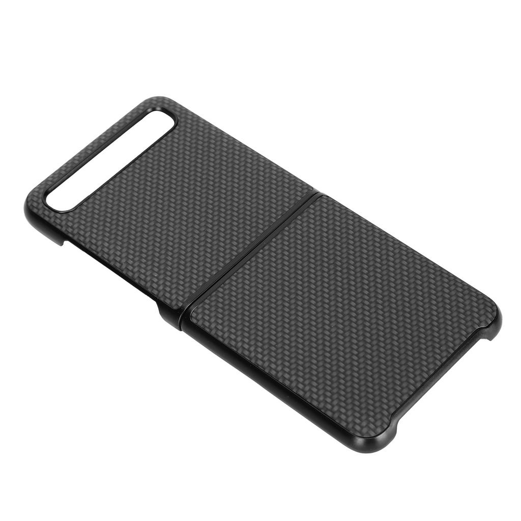 Carbon Fiber Textured Phone Case for Samsung Galaxy Z FLIP Smartphone with Flip Screen