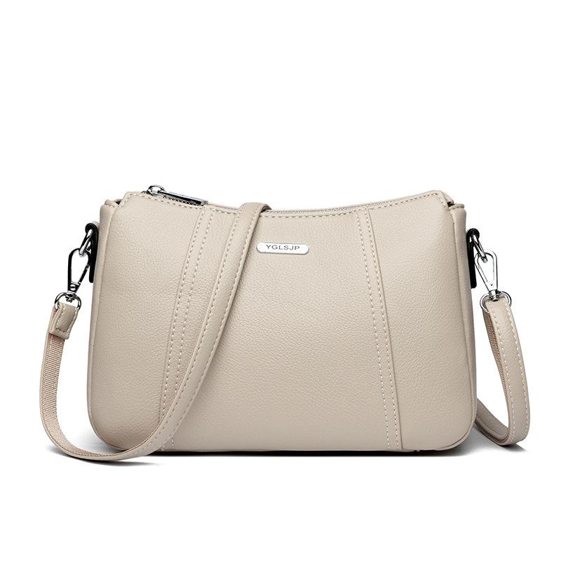 Women's Bag Crossbody Bag Urban Simple Soft Leather Single-shoulder Bag Middle-aged Mom Bag