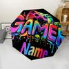 Custom Name Game Controller Theme Automatic Umbrella, Lightweight & Portable, 8 Rib, Perfect for Outdoor Travel, Birthdays, Christmas, Gifts.