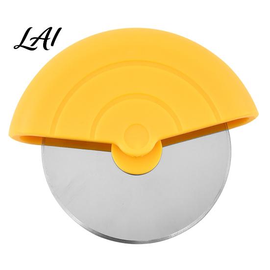 Durable Cheese Cutting Blade Stainless Steel Pizza Cutter Wheel Pastry Dough Slicer Tool for Crusts Easy Grip Baking Pie Pastries Pancake Ergonomic