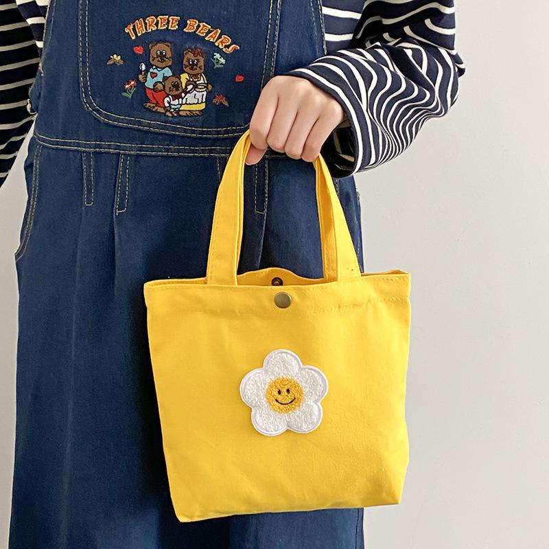 

Маленькая сумочка конфетного цвета, женская повседневная холщовая сумка