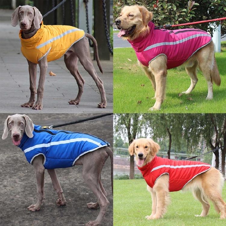 Dog Reflective Jacket Winter Warm Coat Medium Large Dog Clothes Pet Supplies