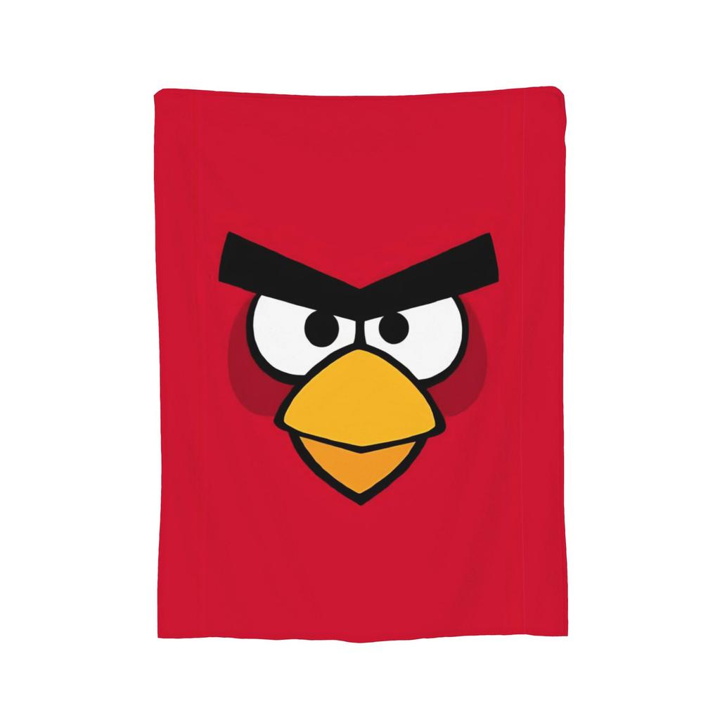 A-Angry Anime B-Birds Games Red Fleece Throw Blankets Blanket for Bedding Car Super Warm Bedspread,