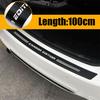 4D Carbon Fiber Rear Trunk Bumper Guard Accessories Decal Sticker Moulding Trim