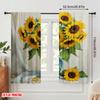 2pcs 2D Flat Printing Curtains Sunflowers Vase Fruit Painting Fabric Without Electricity Birthday Party Use for New Year and