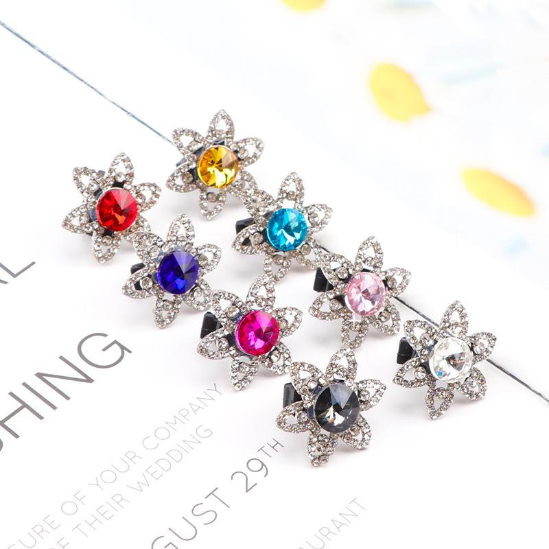1pc Rhinestones Shoe Laces Charm for Sneakers Shoelaces Decorations Flower Fancy Crystal Buckle Bling Shoes Accessories for Girl