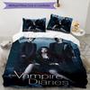 3pcs The Vampire Diaries4 Design Cover Set - HD Printed Bedding with 1 Cover and 2 Pillowcases - Perfect for Home and Dorm Decor