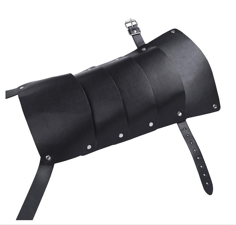 Men's Faux Leather Adjustable Shoulder Strap Corset Bodysuit SY-38