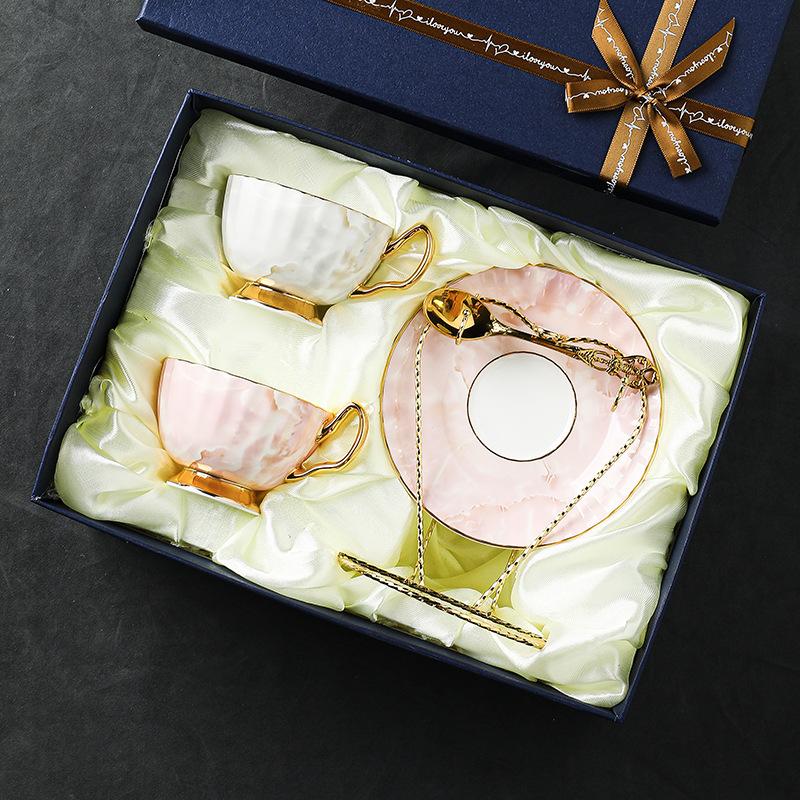 European Bone China Coffee Cup Cup High Value Cup Saucer Gift Water Cup British Afternoon Tea Set Souvenir