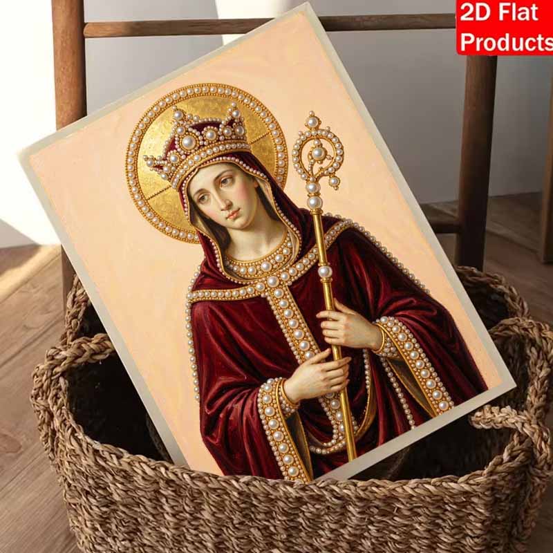 DIY 3D Pearl Diamond Painting Art Set Queen Saint Crown Home Decor Art Set Wall Art