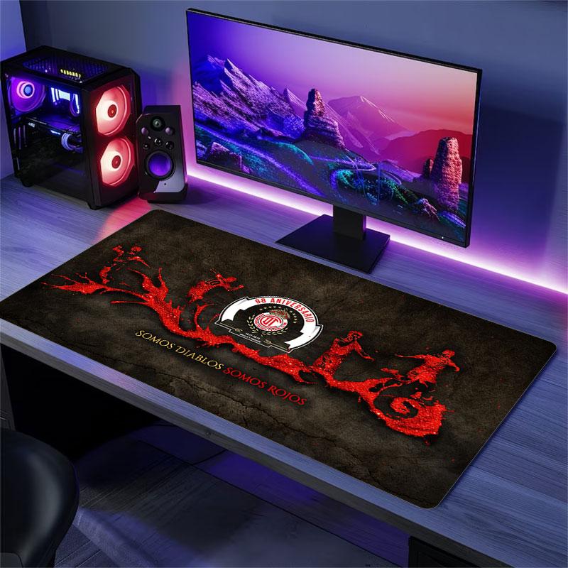 Toluca FC Mouse Pad, Large Gaming Desk Mat, Non-slip XXL Mousepad for Laptop & Tablet, Mini PC Playmat with Stitched Edges