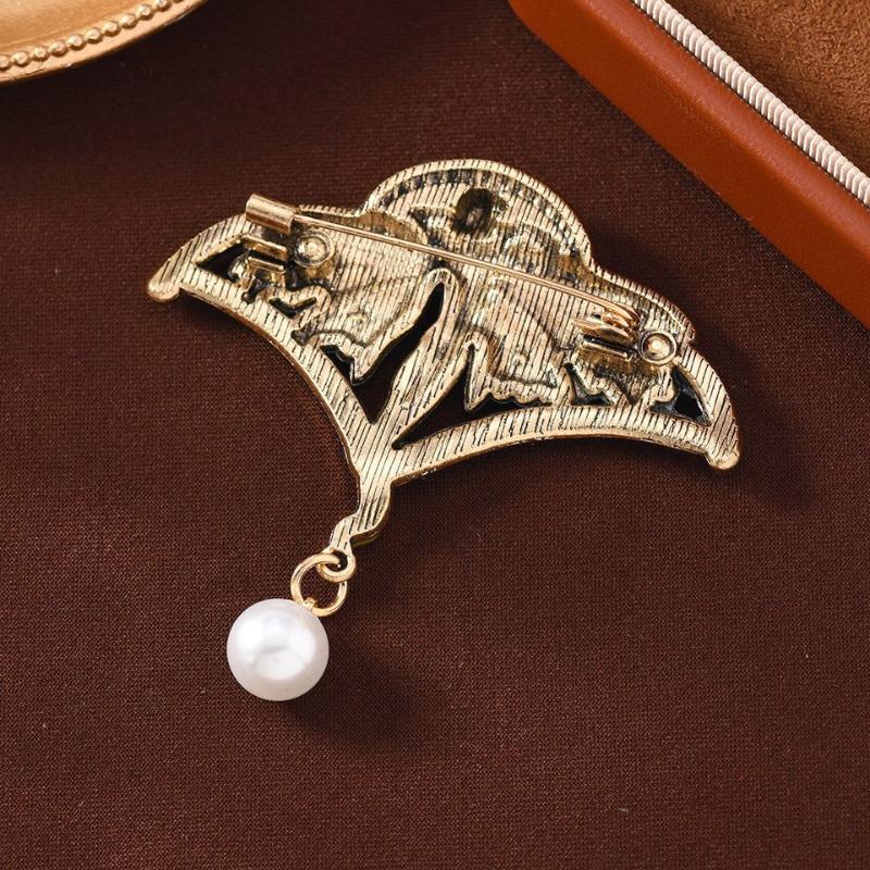 Broche Fée Strassée Design Ailé Encapsulé Rétro Élégant Statement Pour Femmes Hommes Tenues Formelles/Décontractées Bijoux de Noël