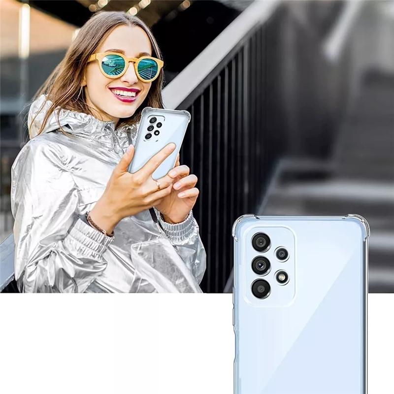 Shockproof Transparent Silicone Case For Samsung S24 S23 S22 S21 Ultra FE Cover For Samsung S 24 23 22 21 + A 05 S 15 25 35 55